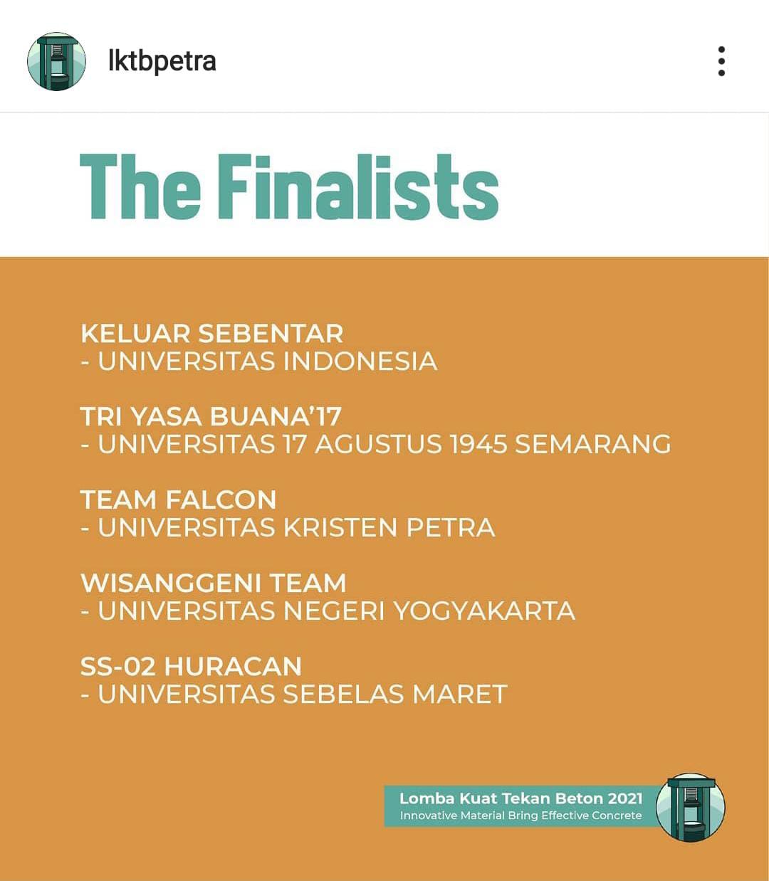 Tim Mahasiswa Teknik Sipil Lolos Menjadi Finalis Di Lomba Kuat Tekan