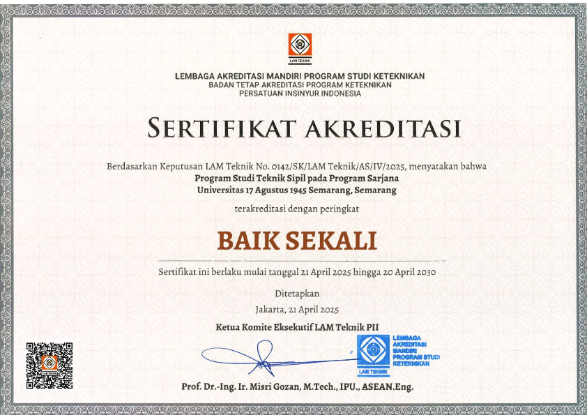 Akreditasi Tekni Sipil UNTAG